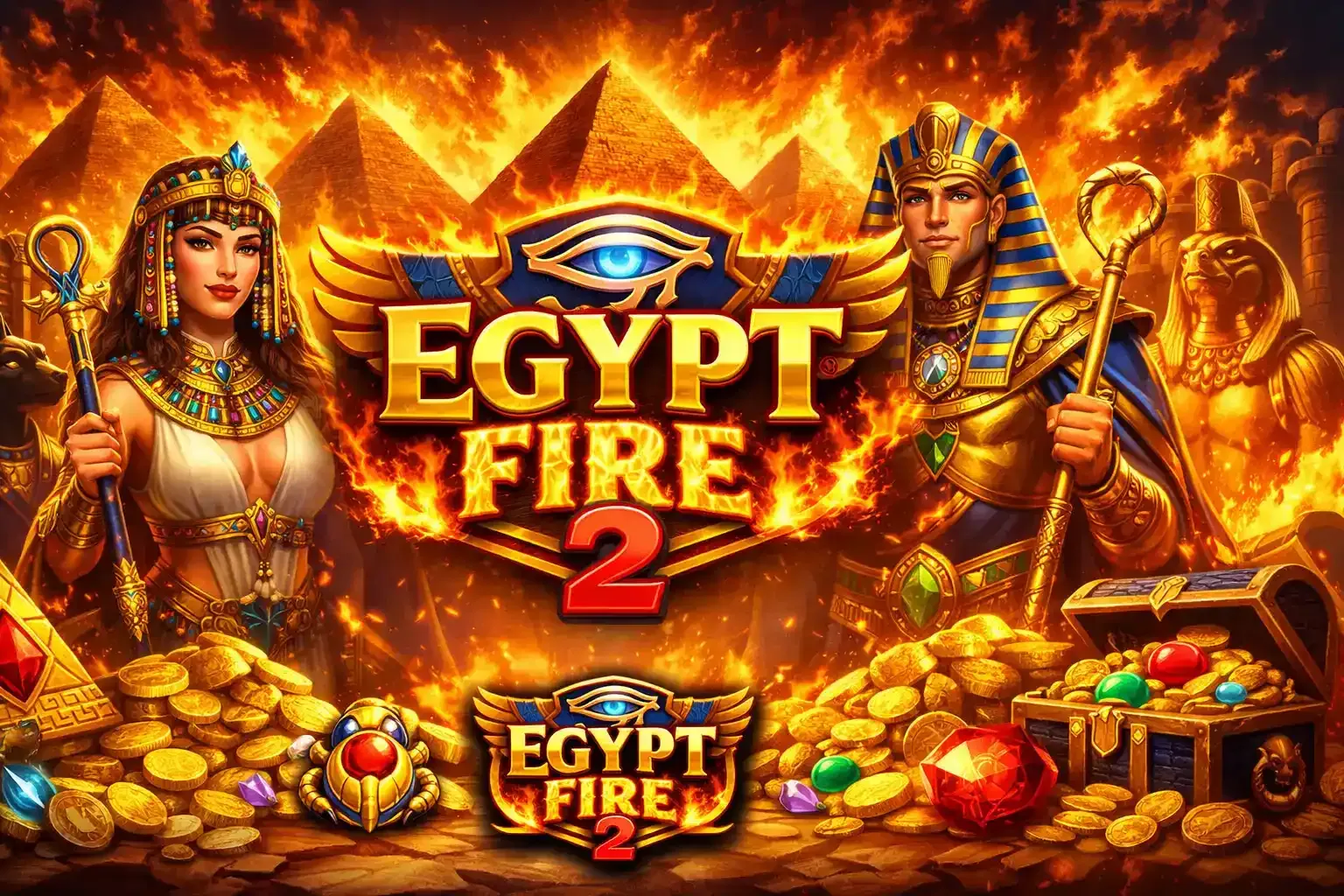 100% Egypt Fire слоттар пакетінде